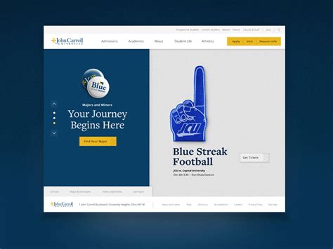 JCU website is live by Shawn Metz on Dribbble