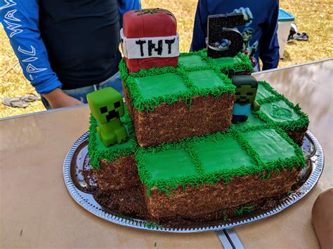 For my cake day, I give you a Minecraft cake I made : r/Minecraft