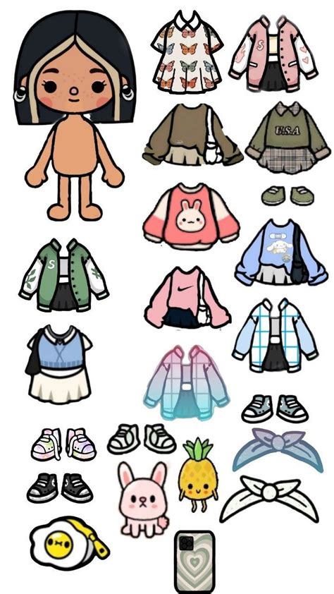 an assortment of clothes and shoes for dolls