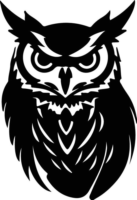 great horned owl black silhouette 38101101 Vector Art at Vecteezy