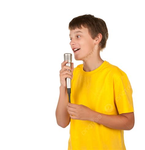 Boy Speking With Microphone Sing, Boy, Speaking, Smiling PNG ...