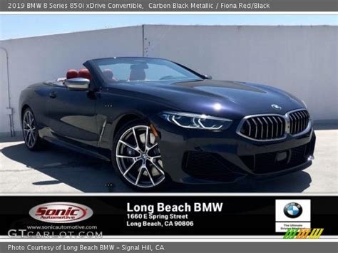 Carbon Black Metallic - 2019 BMW 8 Series 850i xDrive Convertible - Fiona Red/Black Interior ...