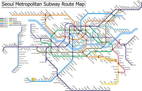 Seoul Subway Map, Seoul Tube Map, Seoul Underground Map, Seoul Metro ...