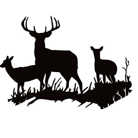 Buck and Does Scene Deer Hunting Decal - Buck and Does Deer Hunting Sticker -1210 - Waterfowldecals