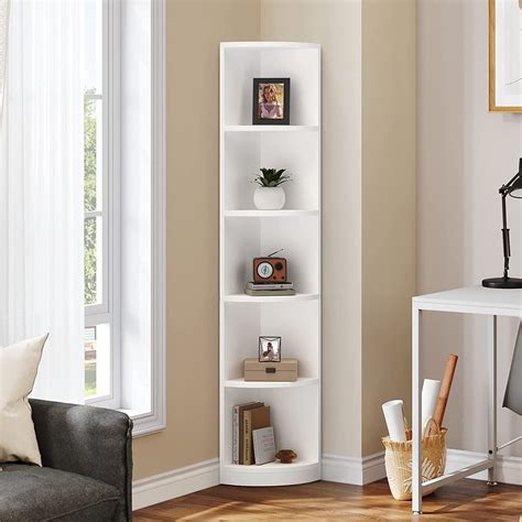 DWVO 5-Tier Corner Shelf, 70.8" Tall Modern Free Standing Corner ...