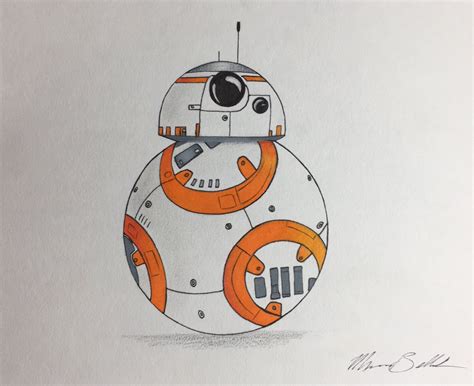 Bb8 Drawing at PaintingValley.com | Explore collection of Bb8 Drawing