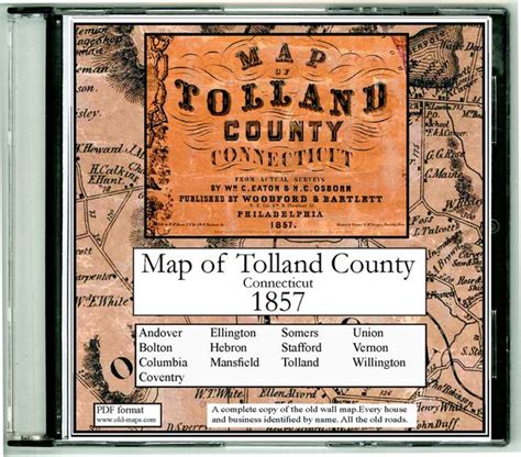 Tolland County Connecticut Maps