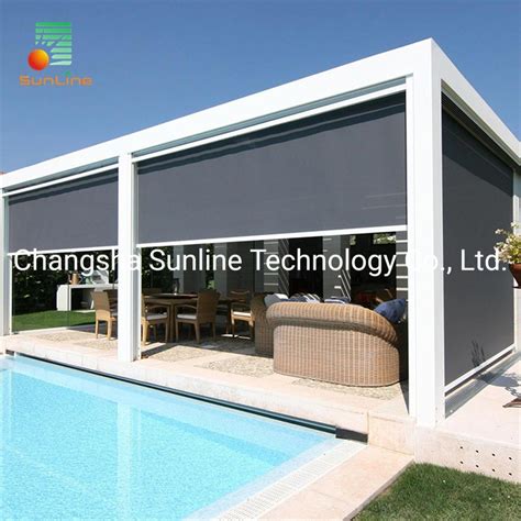 Outdoor Curtain External Motorized Waterproof Balcony Aluminium Sun ...