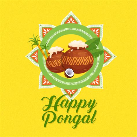 Wishing Happy Pongal Gif