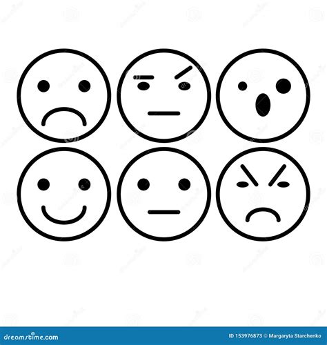 Emoji icons set stock vector. Illustration of rage, sorrow - 153976873