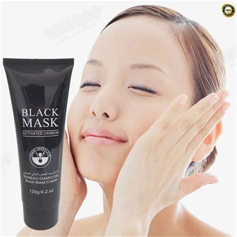 Bamboo Charcoal Pearl Powder Black Mask Face Mask Acne Treatment Black Head Skin Care Whitening ...