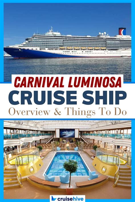 Carnival Luminosa Cruise Ship: Overview and Things to Do