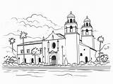 Historic California Mission For Coloring  Page sketch template