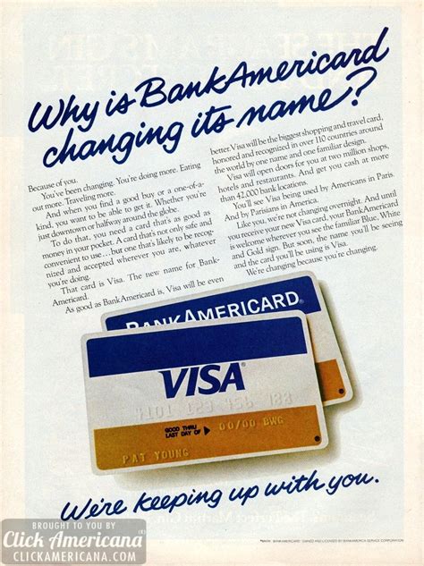 How the Visa credit card was born back in the 1970s | Get well cards, Visa card, Vintage ads