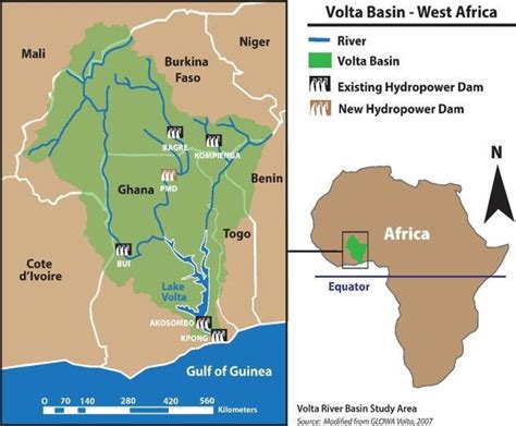 Map of the Volta River Basin showing the study area in circle (Source ...