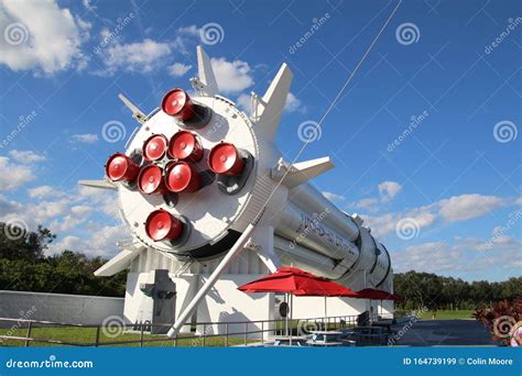 Rockets on Display in the Rocket Garden Editorial Stock Image - Image ...