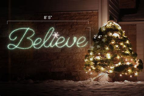 Believe Outdoor Christmas Sign | Christmas Cottage Lights