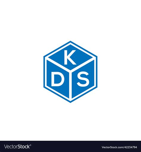 Kds letter logo design on black background Vector Image