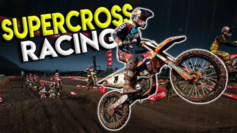 SUPERCROSS RACING & CRASHING! - Monster Energy Supercross Gameplay - Dirt Bike Game - YouTube