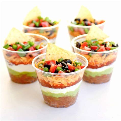 "Individual Seven-Layer Dips are individually portioned Mexican ...