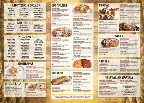 Las Margaritas Mexican Restaurant menu in Cottage Grove, Minnesota