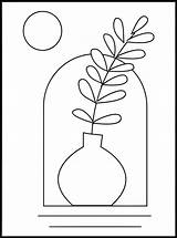 Minimalist Boho Coloring Pages 17795595 Vector Art At Vecteezy sketch template