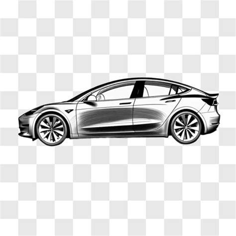 Download Detailed Drawing of Tesla Model 3 Car Sketches Online ...