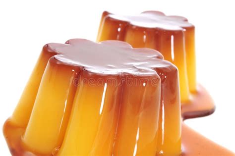 Creme Caramel with Caramel Sauce Stock Image - Image of buffet, isolated: 60496875