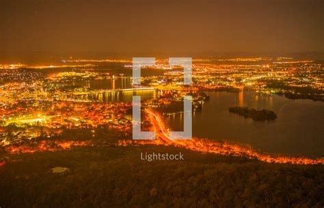 Canberra skyline at night — Photo — Lightstock