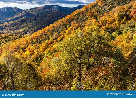 Blue Ridge Mountains are Full of Fall Colors in Autumn Stock Photo ...