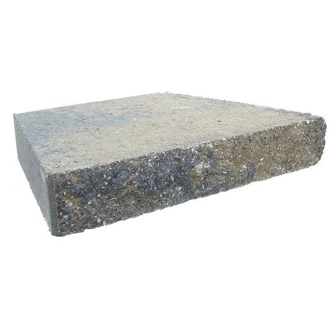 3" Retaining Wall Cap Gray/Charcoal Retaining Wall Cap (Common: 3-in x ...