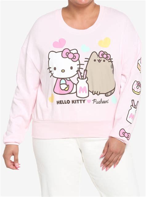 Hello Kitty X Pusheen Sweets Girls Crop Sweater Plus Size in 2022 | Cropped sweater, Sweaters ...