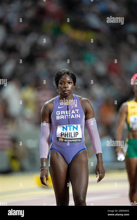 Asha Philip participating in the 4X100 meters relay at the World ...