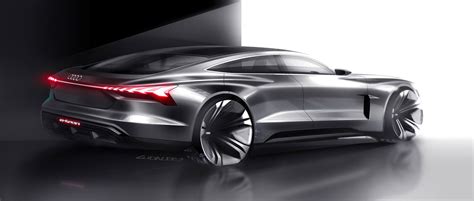 Audi e tron GT Concept Exterior Design Sketch - Car Body Design