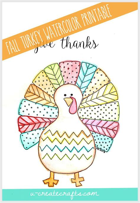 Fall Turkey Printable - U Create