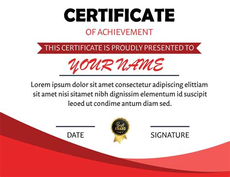 Certificate of achievement design template 24788566 Vector Art at Vecteezy