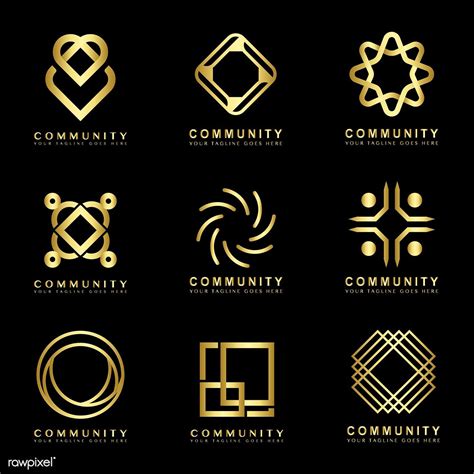 Set of community branding logo design samples | free image by rawpixel ...