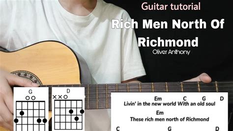 Rich Men North Of Richmond Guitar tutorial (Oliver Anthony) Only 4 ...