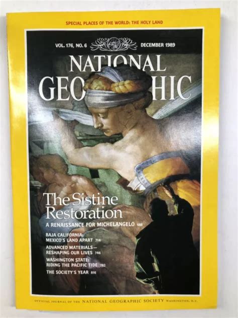 NATIONAL GEOGRAPHIC MAGAZINE December 1989, The Sistine Restoration $7. ...