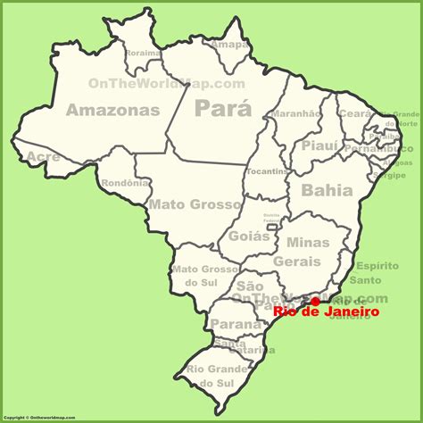 Rio de Janeiro location on the Brazil map