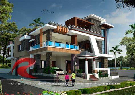 3D Bungalow Designs Gallery | RC Visualization Structural Plan and Elevation Designing Company ...