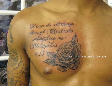 Gallery For > Rose Tattoos For Men On Chest