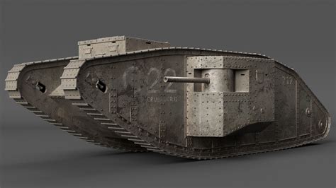 British Mark 1 Tank WW1 3D 模型 3D模型 $149 - .fbx .obj .ma - Free3D