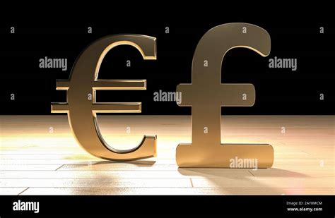 Currency symbols: Euro and Pound Sterling Stock Photo - Alamy