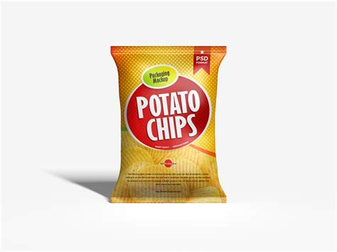 Free Packaging Chips Bag Mockup PSD - Free Mockup Zone