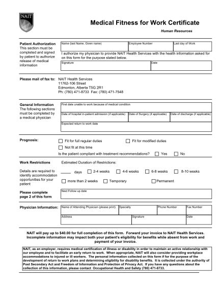 17 Real Doctors Note For Work - Free to Edit, Download & Print | CocoDoc