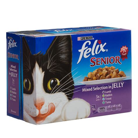 Felix Senior Cat Food Pouches 12 x 100g | Cat Food, Pet Food