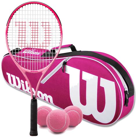 Wilson Burn Pink Junior Tennis Racquet bundled w a Pink Advantage II ...