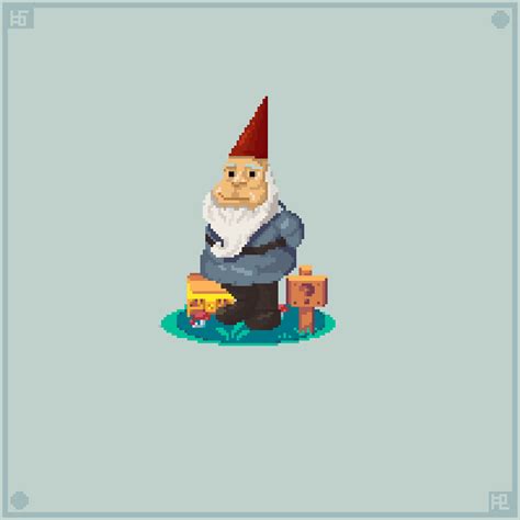 9/150: "Gnome" : r/PixelArt