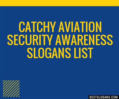 100+ Catchy Aviation Security Awareness Slogans 2024 + Generator ...